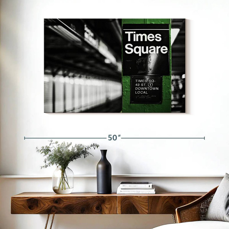 Rorry Times Square Subway Green, 26" H x 39" W