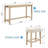 4 Piece Bar Table Set (Light Oak)