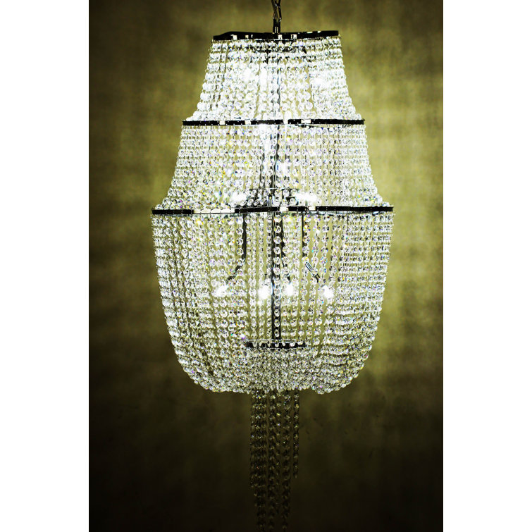 16 - Light Glass Empire Chandelier