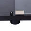 Armoire à étagères en verre noir à deux portes avec 3 options d'étagères - Solution de rangement polyvalente et décorative