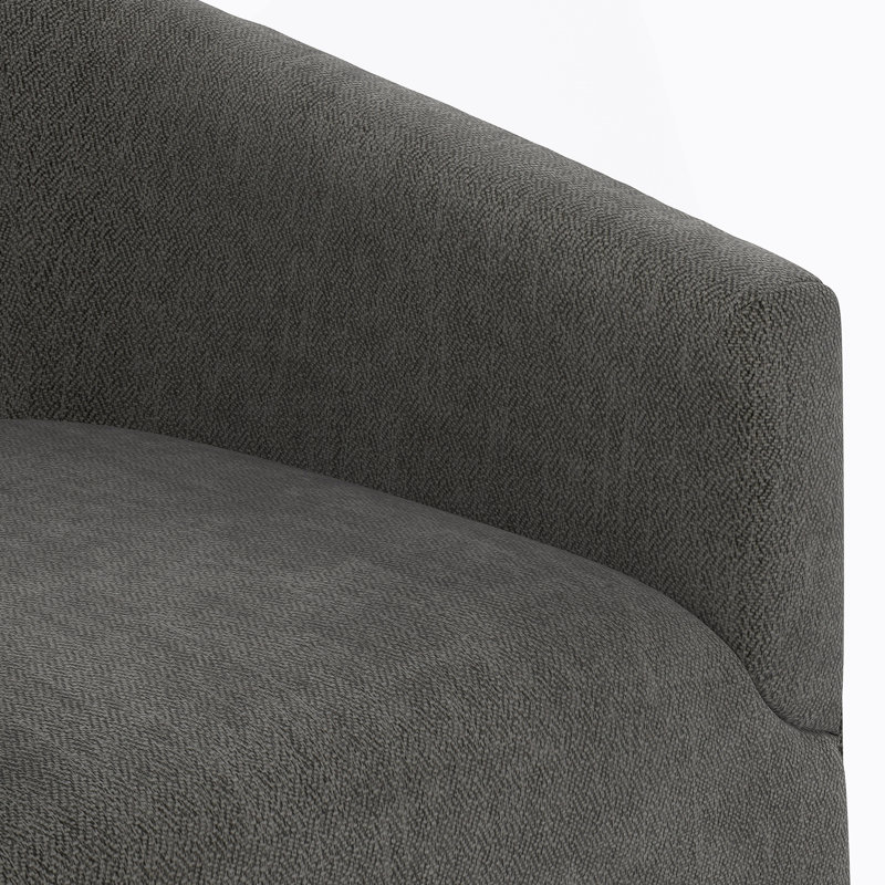 Chaise d'appoint en polyester gris anthracite