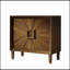 Armoire de rangement avec portes symétriques Sunburst et tablettes réglables-309629660
