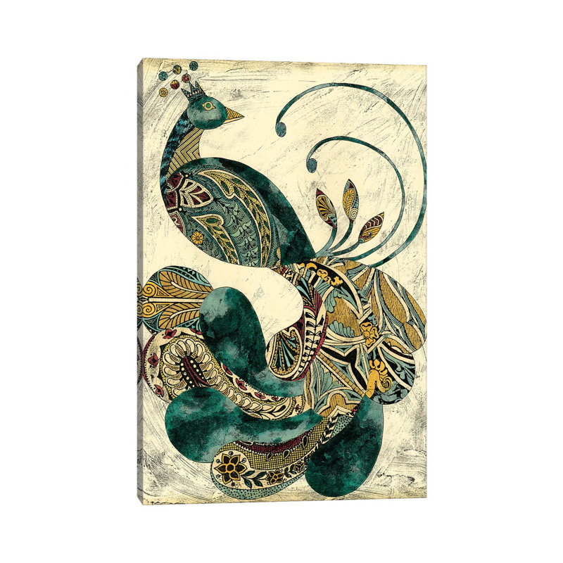 Royal Peacock I - Giclée sur toile tendue avec châssis
