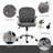 Vinsetto Teddy Fleece Home Office Chair-401276905-401276886