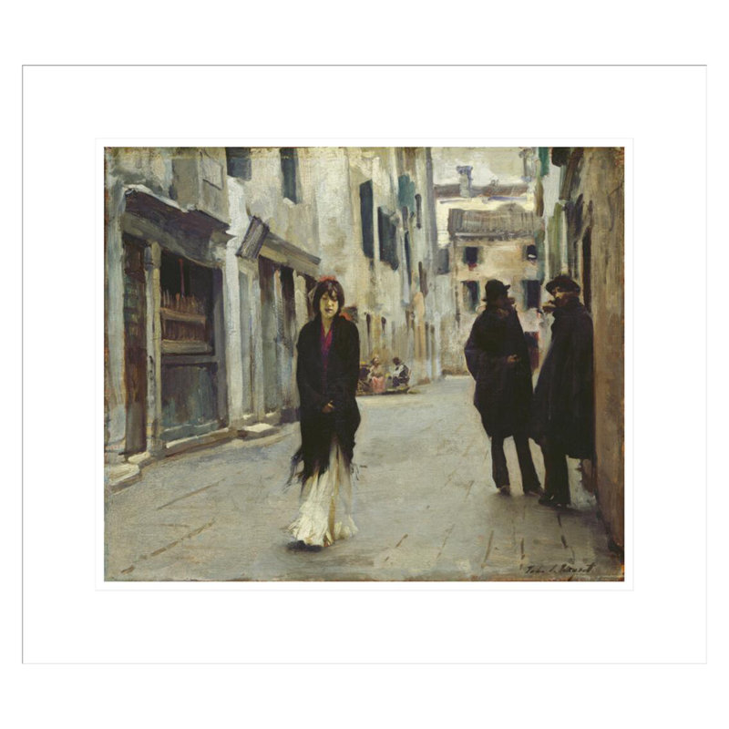 «Street in Venice» par John Singer Sargent, impression giclée encadrée, H 17,75 po x l 20,12 po