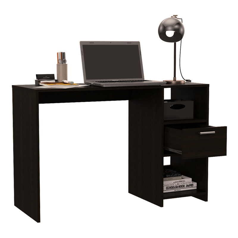 Omma Computer Desk, One Drawer, Two Shelves