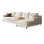 Canapé 2 pièces en tissu de coton et de lin dans le salon-129604496