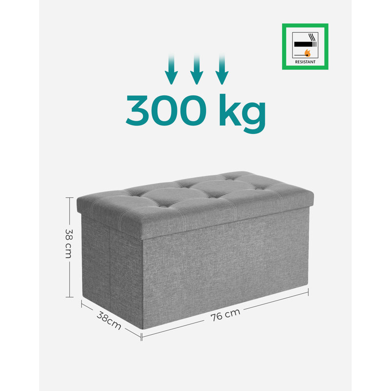 Rufo 76cm Wide Rectangle Cube Ottoman with Storage