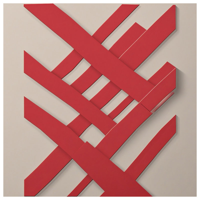 Tapis de bain rouge à rayures diagonales, L 34 po x L 21 po