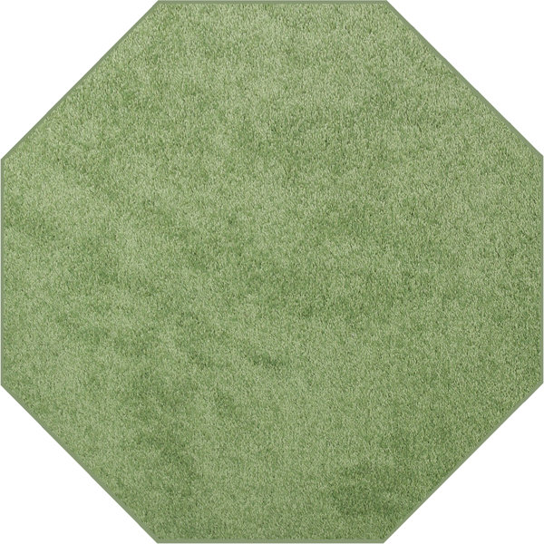 Ebern Designs Solid Color Octagon Shape Area Rugs Lime Green Octagon ...