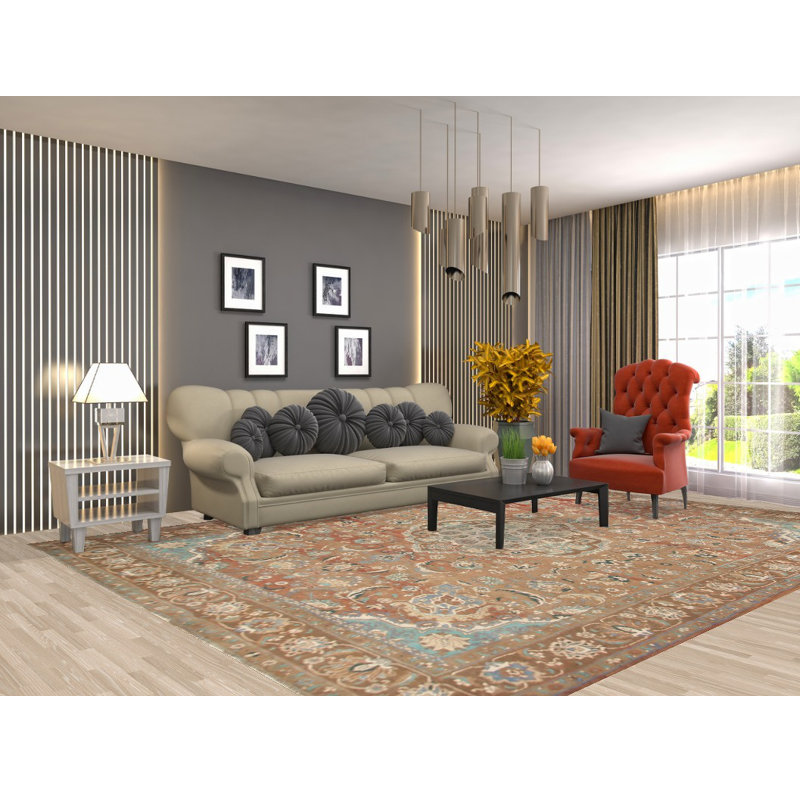 Tapis traditionnel floral 9 x 12