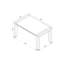 Table de salle à manger contemporaine 6 - marbre blanc et surface rectangulaire décor brun