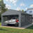 10'X20' Heavy-Duty Dark Grey Carport With Reinforced Galvanized Steel Frame