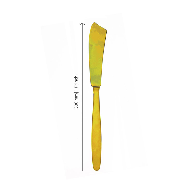Due Stainless Steel Cake Knife, Ice Gold