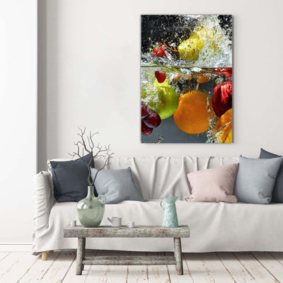 Fruit Under Water - Wrapped Canvas Print