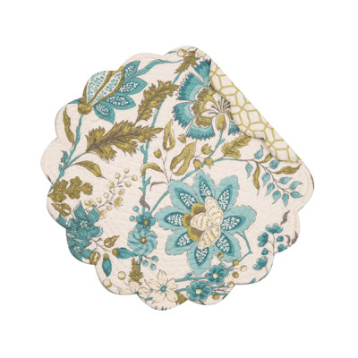 Jumainah Floral 100% Cotton Round Tablecloth