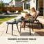 Ensemble de 2 tables d'appoint à énergie solaire avec éclairage à DEL pour l'intérieur et l'extérieur