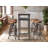 Jinhee 4 - Person Pine Solid Wood Top Four Leg Dining Set
