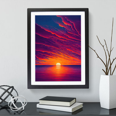 Enticing Ocean Sunset - Single Picture Frame Print