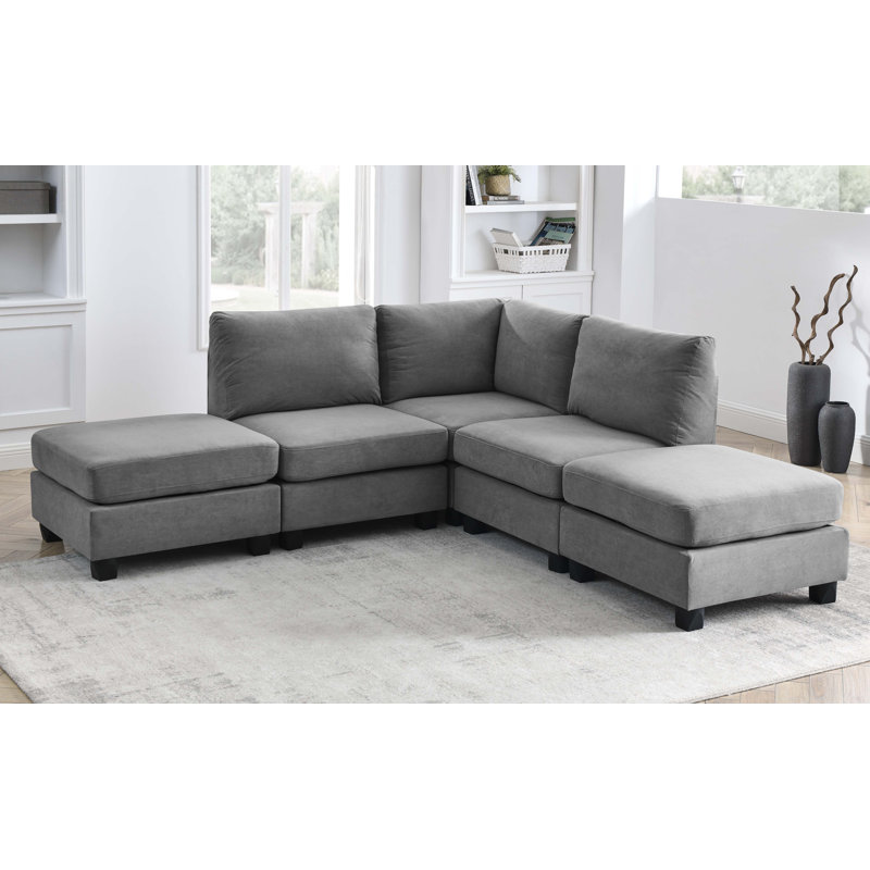 Hayg Upholstered L-Shaped Sectional Symmetrical