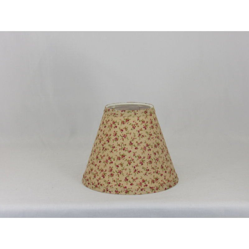 Abat-jour floral en coton, H 6,75 po x l 8 po x P 8 po