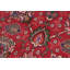 Tapis rouge rétro en laine noué à la main Tabriz Knight - 9 pi 8 po x 15 pi 0 po