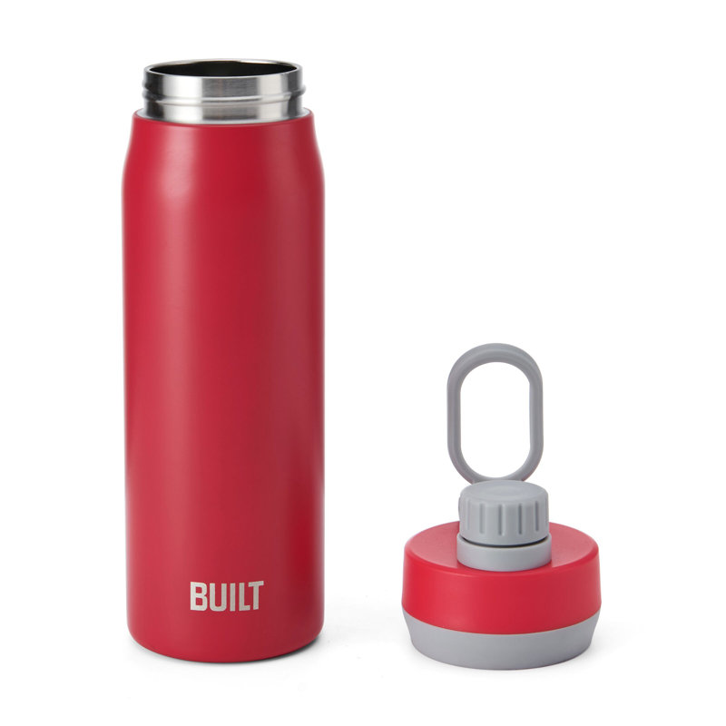Built NY Cascade 20 oz. Double Wall Vacuum Insulated Stainless Steel Bottle, Red