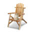Chaise de patio en bois massif rustique-683867216