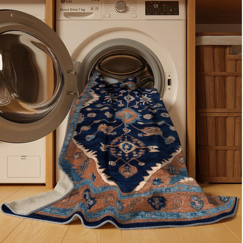 Tapis gris lavable à la machine, Rectangle 2 pi x 3 pi