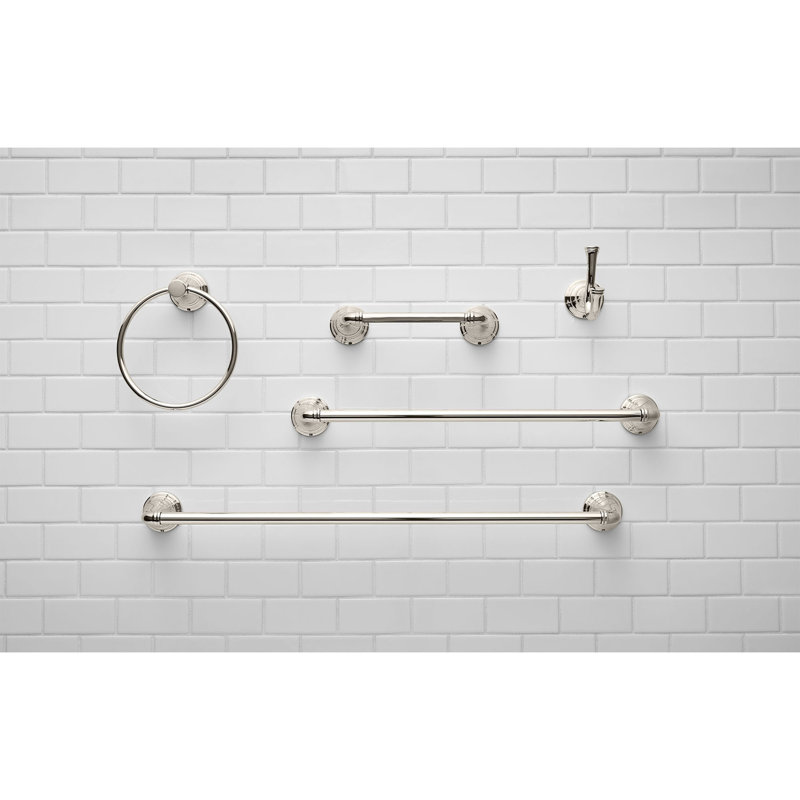 Barre à serviettes murale 24 po Delancey, Nickel poli