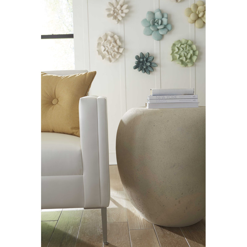 River Stone Side Table, Ivory
