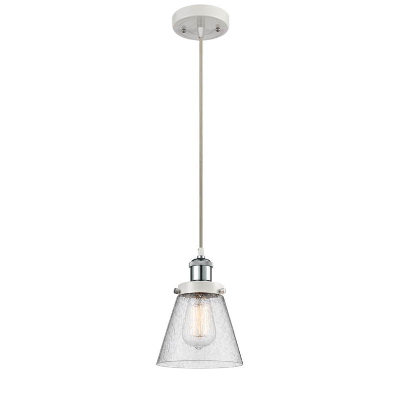 Luminaire suspendu conique à 1 lumière Pearla, H 9 po x l 6 po x P 6 po