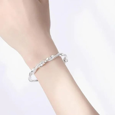 Bracelets en argent massif massif pour femme