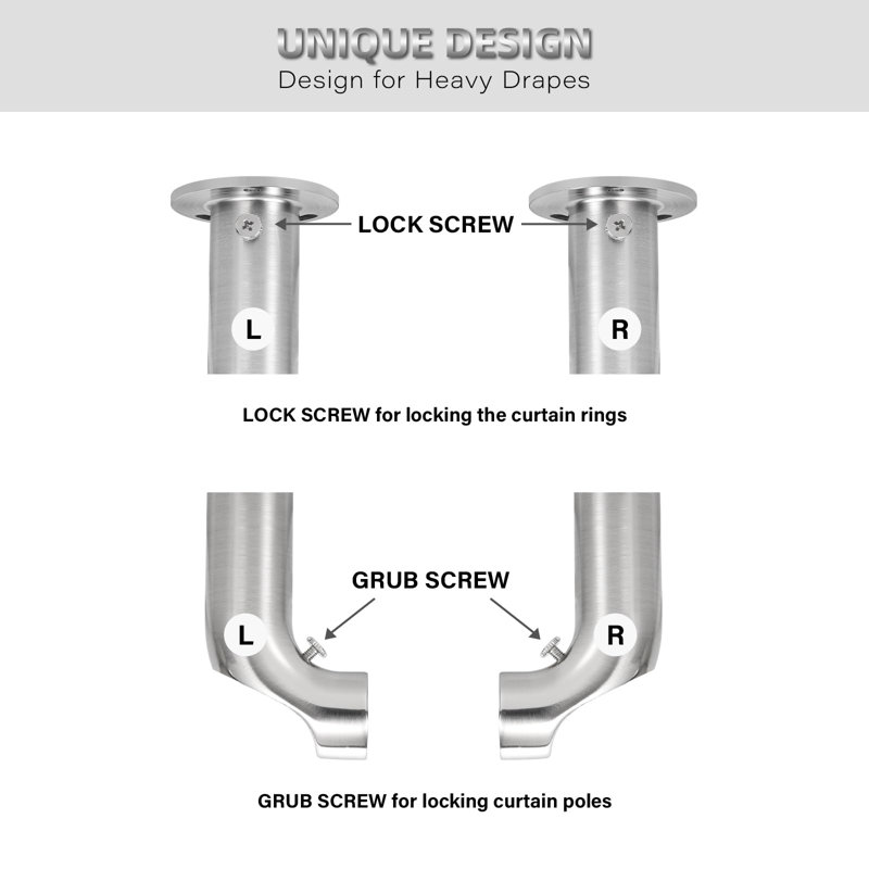 Channon Brushed Nickel Curtain Track/Rail
