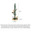 Arbre à chat en bois en forme de cactus, centre d'activités à plusieurs niveaux avec poteau à griffer et jouets