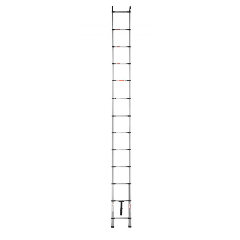 Telescoping Ladder Stainless Steel Extension Step 16.5 ft Portable Ladders