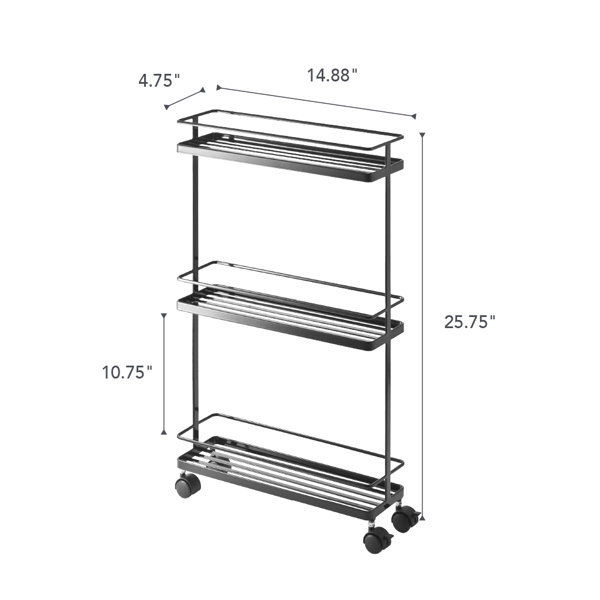 Yamazaki Home Tower Rolling Storage Cart