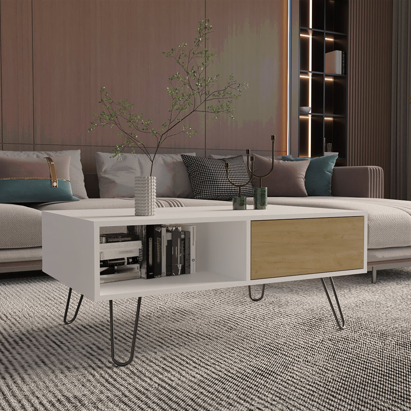 Table basse, 1 tiroir, 1 tablette