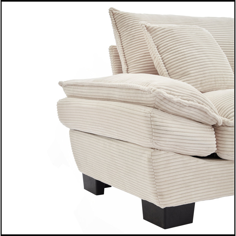 Canapé-lit Corduroy, Beige