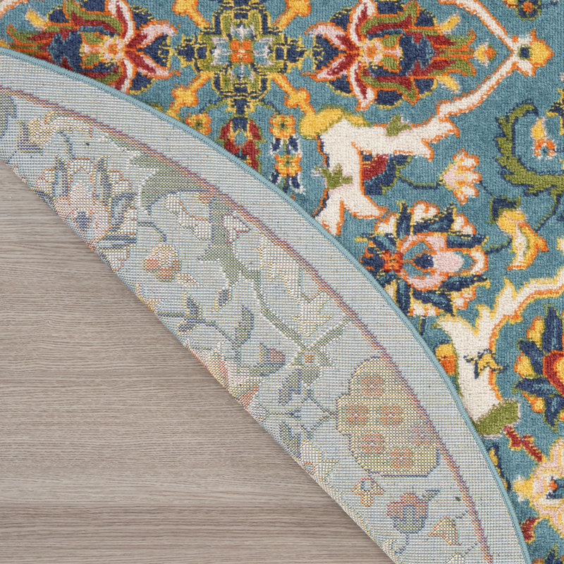 Welaka Floral Indoor Rug, Round 7'10"