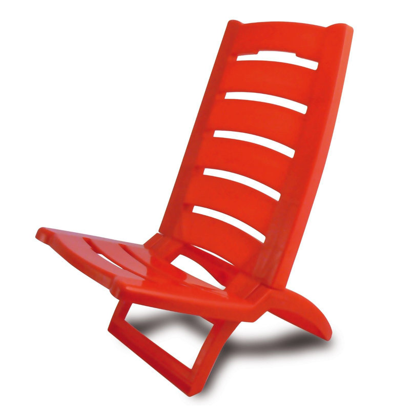 Peletier Folding Beach Chair, Red
