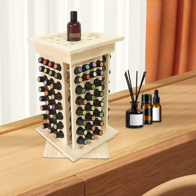 Porte-bouteille d'huile essentielle en bois