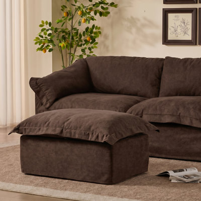 Upholstered Rectangle Ottoman with Storage