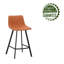 Dasha Microfiber Counter Stool with Metal Legs-832829178