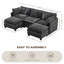 239cm Ultra-Soft Sofa with 2 Ottoman-1647912453