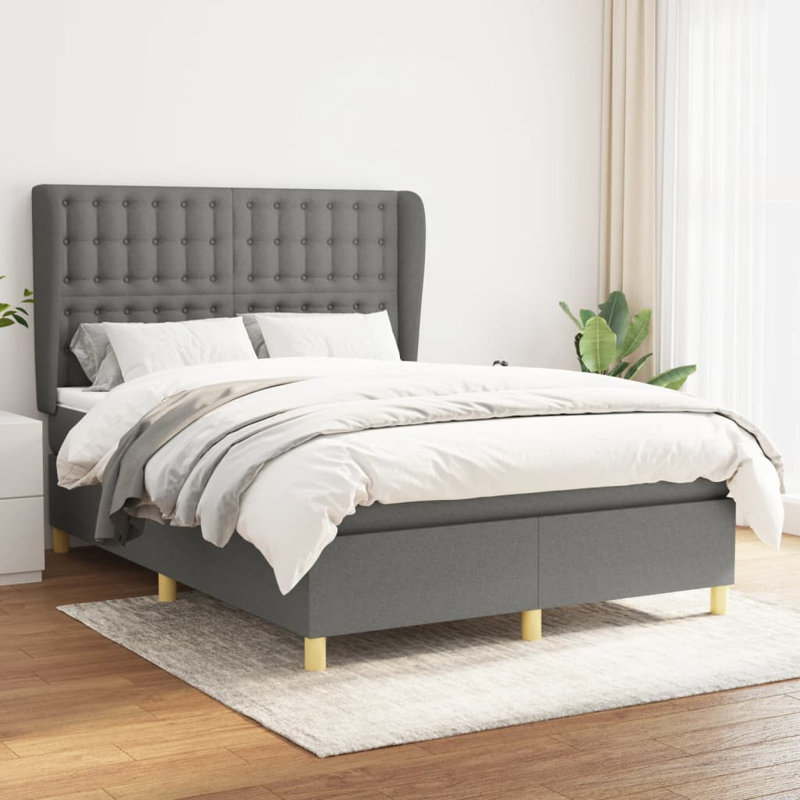Liang Upholstered Bed, Dark Brown, Twin (100 x 200 cm)