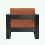 Chaise d'extérieur avec accoudoirs et coussin moelleux-853074235