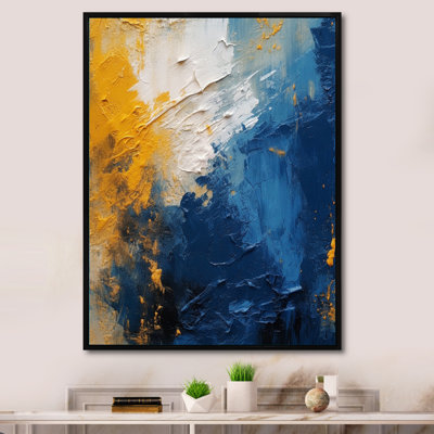 Blue and Yellow Intuitive Expressions I - Abstract Wall Decor