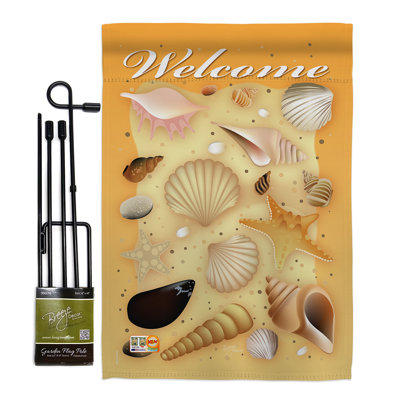 Double Sided 18.5'' H x 13'' W Polyester Flag Set