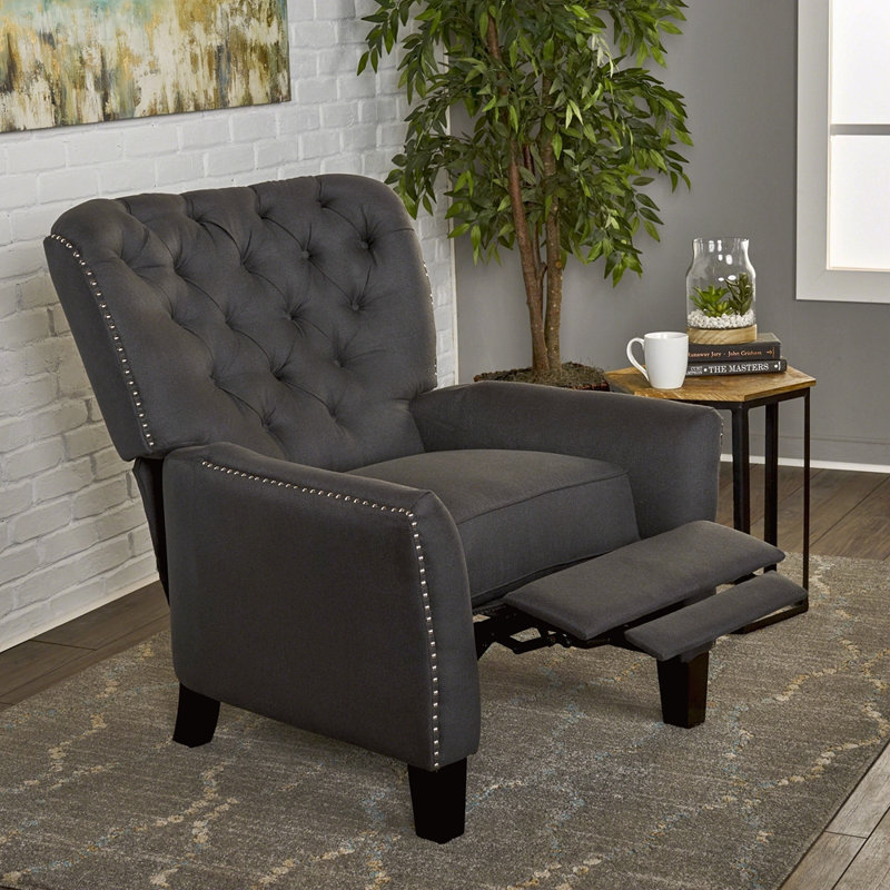 Fauteuil inclinable moderne en tissu, Noir